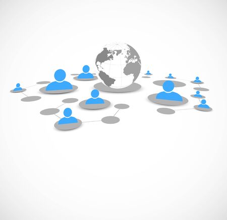 Network backgroundのイラスト素材