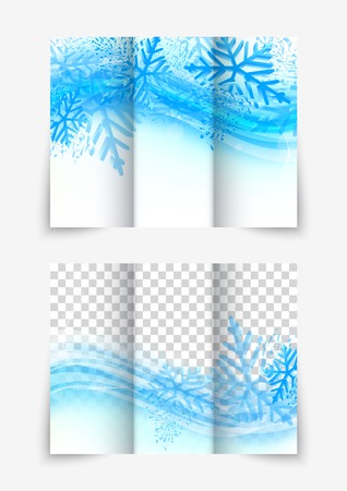 Trifold snowflake brochureのイラスト素材