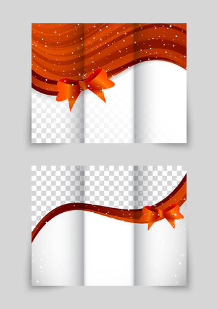 Tri-fold christmas brochureのイラスト素材