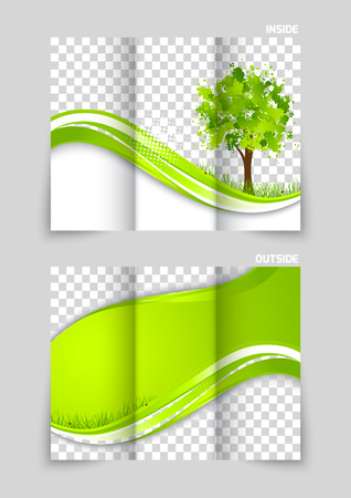 Tri-fold brochure template designのイラスト素材