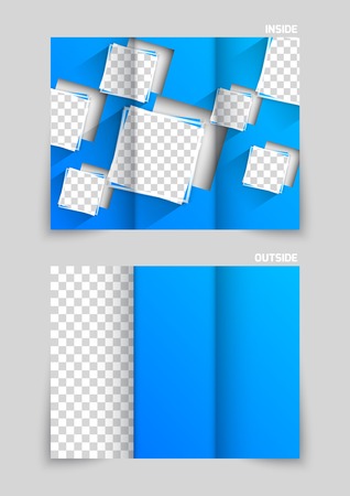 Tri-fold brochure template designのイラスト素材