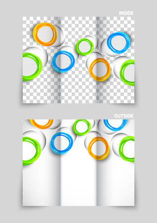 Tri-fold brochure template designのイラスト素材