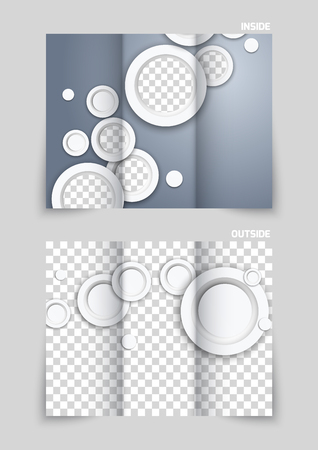 Tri-fold brochure template designのイラスト素材