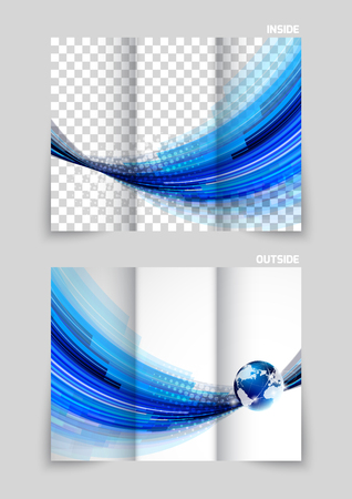 Tri-fold brochure template designのイラスト素材