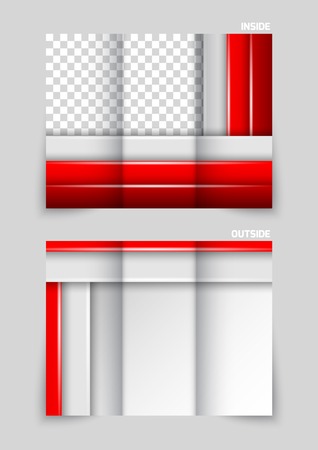 Tri-fold brochure template designのイラスト素材