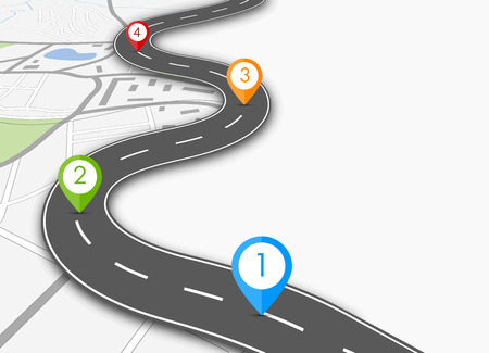 road infographicのイラスト素材