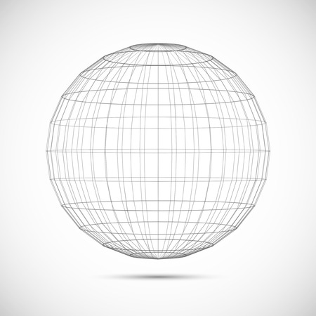 Sphere in 3d style for networking concept vector illustrationのイラスト素材