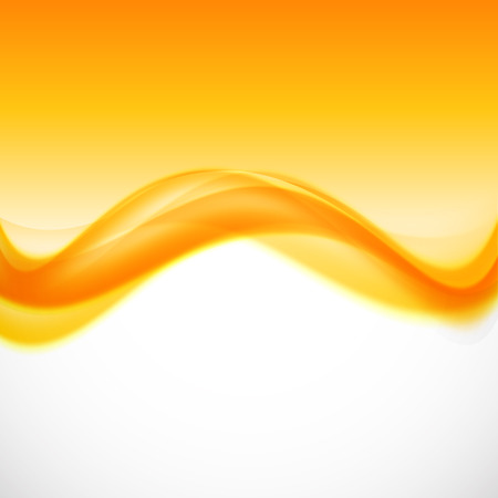 Abstract soft design background with orange wavy light lines in dynamic smooth style. Vector illustrationのイラスト素材