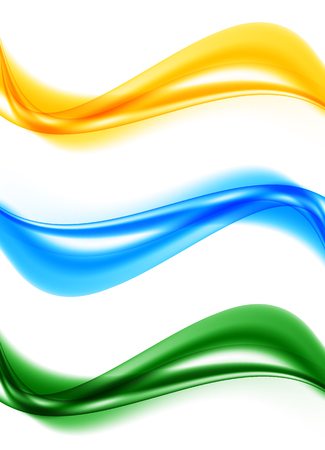 Abstract smooth soft waves setのイラスト素材