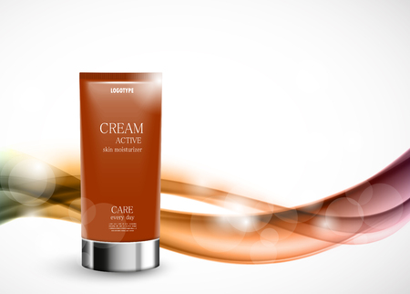 Body cream cosmetic ads templateのイラスト素材