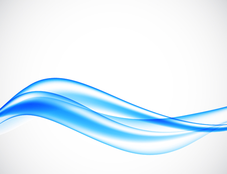 Abstract elegant aqua design background with blue wavy lines in dynamic bright smooth soft style. Vector illustration.のイラスト素材