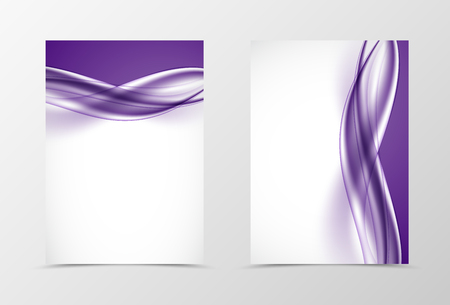 Front and back smooth design flyer templateのイラスト素材