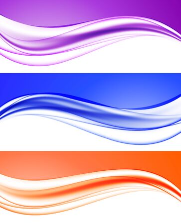 Abstract elegant light waves collectionのイラスト素材