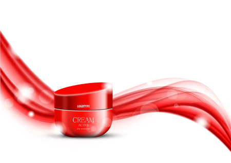 Body cream beauty ads templateのイラスト素材