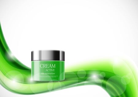 Skin moisturizer cosmetic ads templateのイラスト素材