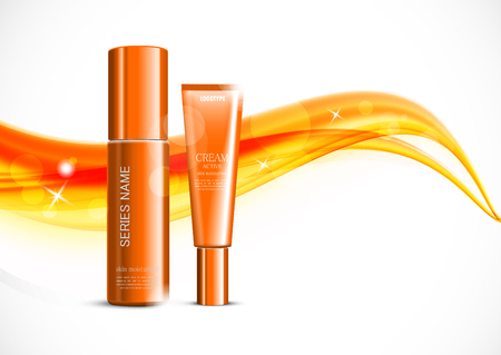 Light cosmetic products ads templateのイラスト素材