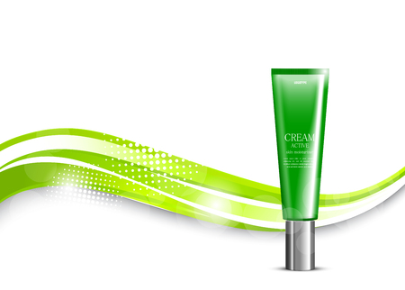 Skin moisturizer cosmetic light design templateのイラスト素材