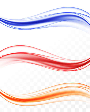 Abstract elegant colorful light waves setの写真素材