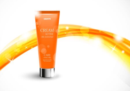 Body cream cosmetic ads templateのイラスト素材