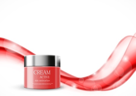 Skin moisturizer cosmetic ads templateのイラスト素材