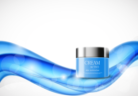 Skin moisturizer cosmetic ads templateのイラスト素材