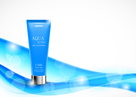 Skin moisturizer beauty cosmetic ads templateのイラスト素材