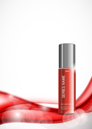 Skin moisturizer cosmetic ads templateのイラスト素材