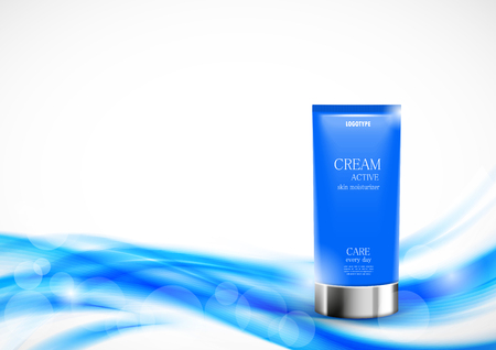 Skin moisturizer cosmetic ads templateのイラスト素材