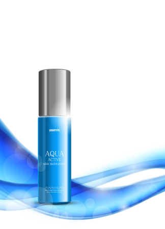 Skin moisturizer cosmetic light design templateのイラスト素材
