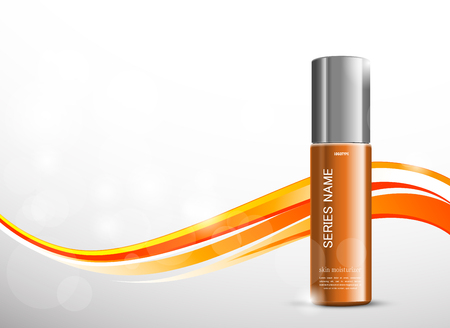 Skin moisturizer cosmetic ads templateのイラスト素材
