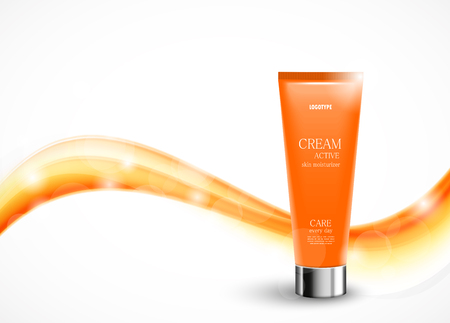 Body cream cosmetic ads templateのイラスト素材