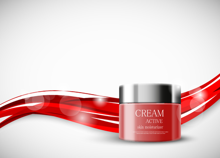 Skin moisturizer cosmetic ads templateのイラスト素材