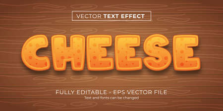 Editable text effect orange cheese styleのイラスト素材