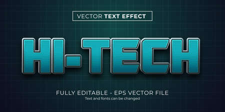 Hi tech future 3d editable text effectのイラスト素材
