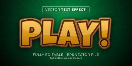 Play text, game style editable text effectのイラスト素材