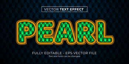 3d style pearl text effectのイラスト素材