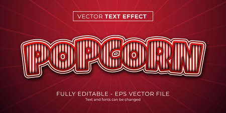 Popcorn text effectのイラスト素材