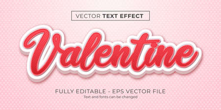 Valentine's day text effectのイラスト素材