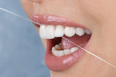 beautiful shiny smile and quality dental floss