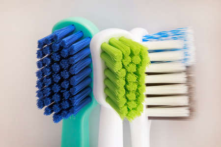 beautiful photo of toothbrushes on a white background
