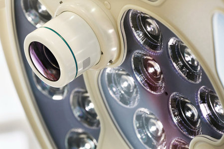 Camera and lamp surgical dental lightingの写真素材