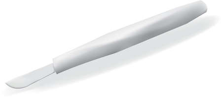 Sharp surgical scalpel illustrationのイラスト素材