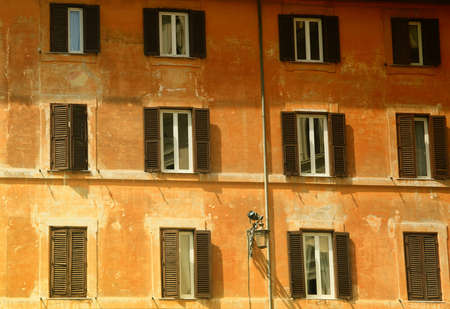 Wall of a house in Florenceの写真素材