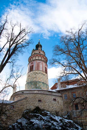 Tower in chezh town of Krumlovの写真素材