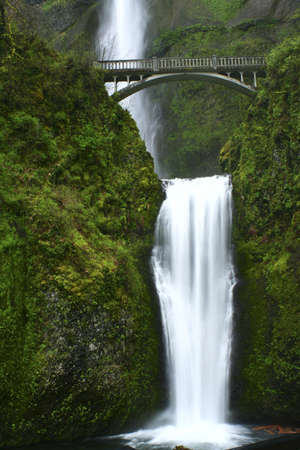 Beautiful Waterfall in Oregon along the Columbia River Gorgeの写真素材