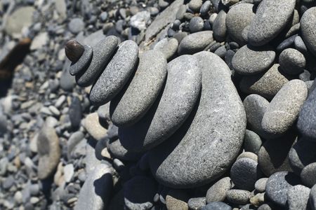 zen stone stackの写真素材