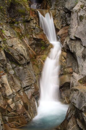 Christine Falls in Mt. Rainier National Parkの写真素材