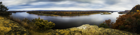 The Wisconsin River from Ferry Bluffの写真素材