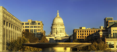 The capitol building in Madison, Wisconsinのeditorial素材