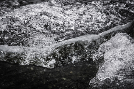 Glacial ice at Jokulsarlon, Icelandの写真素材